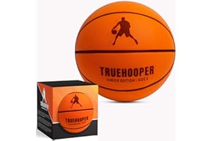 TRUEHOOPER Silent Basketball Size 7 (29.5") & 3 Indoor Basketball (PRO Version) - Grooved Foam Ball for Quit Dribbling and Indoor Training - Higher Bounce Noiseless Ball - Non-Deforming Packaging