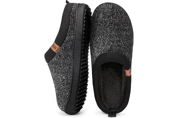 MERRIMAC Men's Slip-on Slippers Comfy Memory Foam Non-slip Indoor House Shoes
