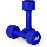 CAP Neoprene Dumbbell Pairs &amp; Sets, Color Series, Non-Slip Grip, Hex Design