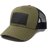 13 STRIPES American Flag Hat – Leather Patch Mesh Back Snapback Hat for Men & Women USA Flag Trucker Hat, Casual Unisex Hat