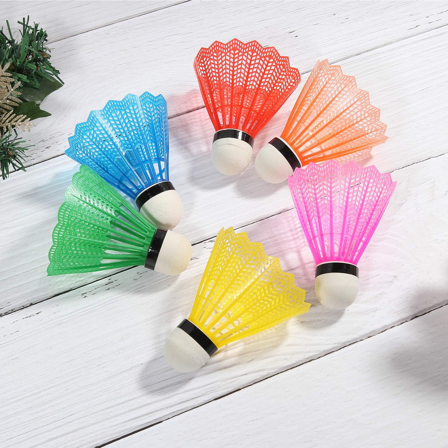 12pcs Nylon Badminton Shuttlecocks Sports Birdies Shuttlecock for Outdoor Indoor Sports Activities (12pcs Multicolor) : Sports & Outdoors