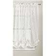 LORRAINE HOME FASHIONS Hopewell Lace Window Shade, 58-Inch by 63-Inch, Cream