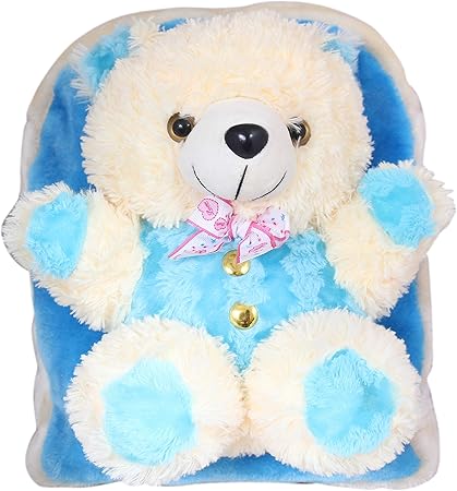 Tickles Soft Toy Teddy School Bag for Kids 3 litres