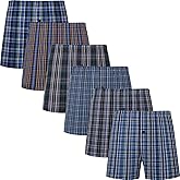 JupiterSecret Men's Boxers Underwear 100% Cotton Woven Boxers for Men Pack Boxer Shorts Assorted Colors