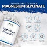 Nu U Nutrition Magnesium Glycinate 1000mg 180 Capsules Vegan UK Made view 5