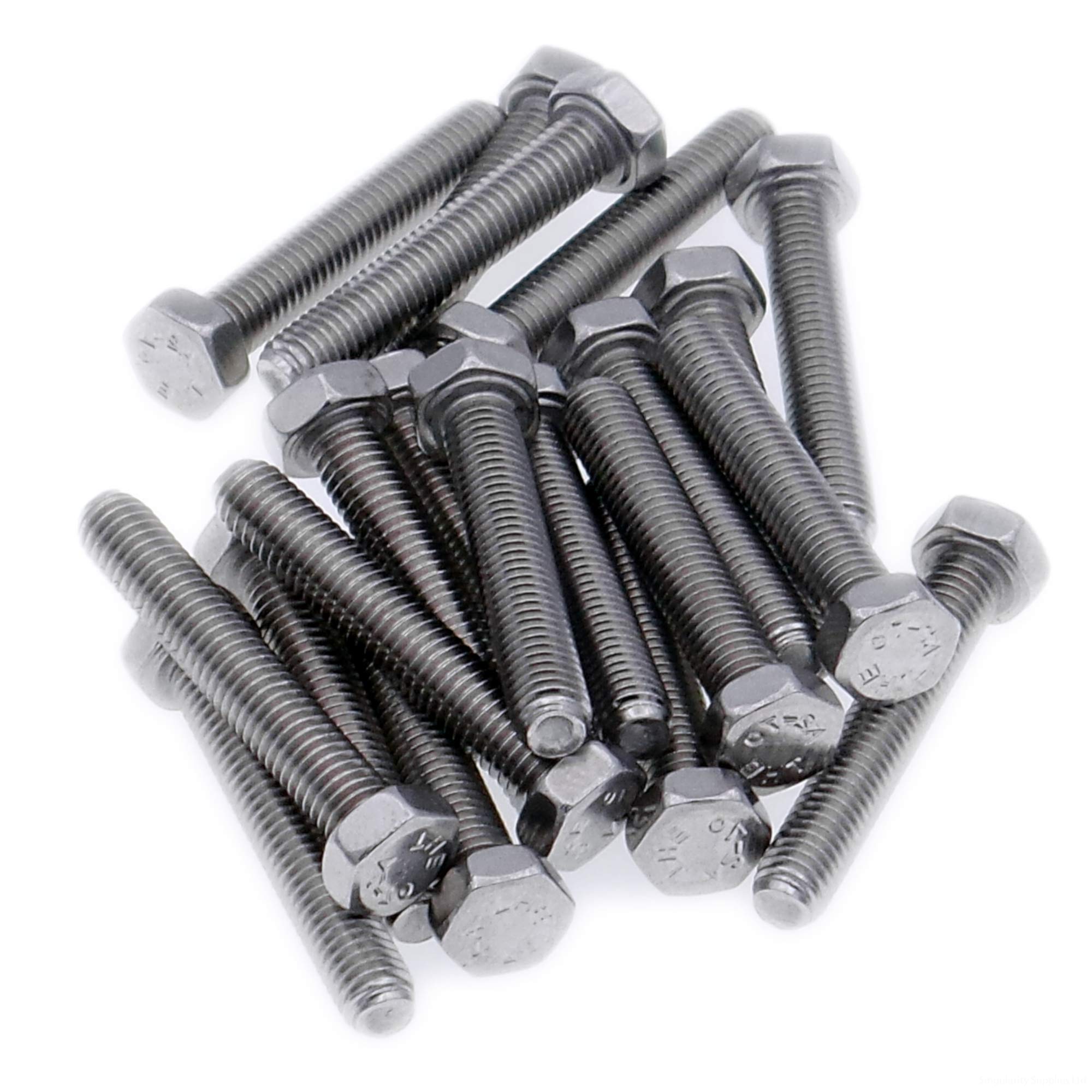 M4 (4mm x 35mm) Hex Bolt (Fully Threaded Setscrew) - Stainless Steel (A2) (Pack of 20)