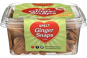 SHASHA Organic Spelt Ginger Snaps Cookies, 12 OZ