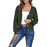 Women's Cropped Cardigan Lightweight Button Down V Neck Knit Dressy Casual Short Cardigan Sweaters