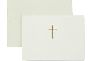 Hallmark Religious Blank Cards, Gold Cross (20 Cards with Envelopes)