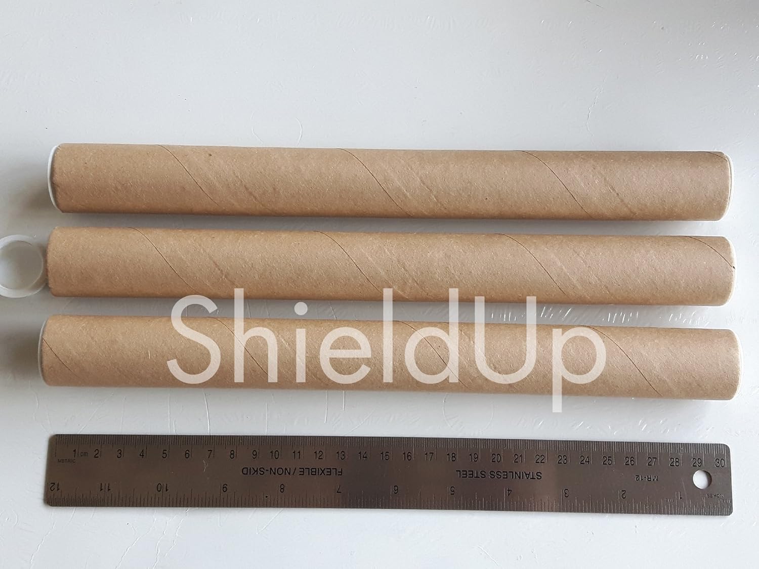 3 x ShieldUp Strong Cardboard Postal Tubes | 25mm Diameter by 300mm ...