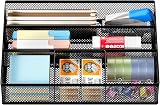 EasyPAG Mesh Drawer Organiser Tray Desk Drawer Tidy Black view 3