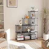 AWTATOS Cube Storage Unit 9 Cube Wire Shelves Black USCIH09BE view 2