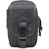 TSPRO Tactical Molle EDC Pouch Utility Tool Pouches Organizer Phone Holster Durable Belt Waist Bag Military Gear Gadget Pocket with Smartphone Pack