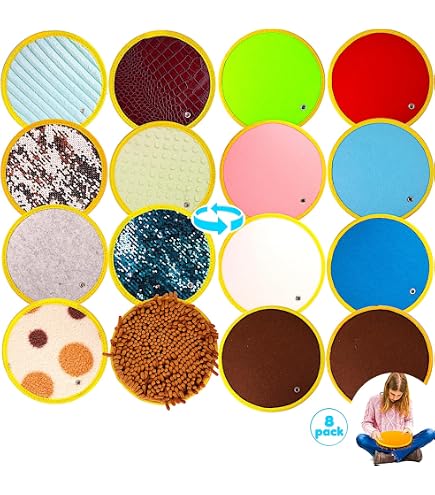 MagiDeal – Lot De 10 Tapis Sensoriels Texturés – Formes Animaux – Feutrine – Éveil Des Tout-petits
