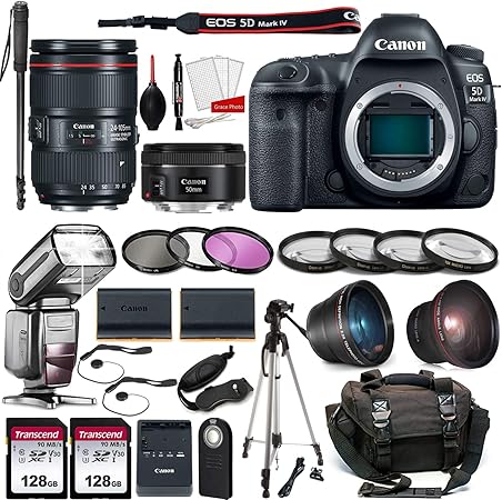 Amazon Canon Eos 5d Mark Iv デジタル一眼レフカメラバンドル Ef 24 105mm F 4l Is Ii Usmレンズ Ef 50mm F1 8 Stmレンズキット プライムトラベルバンドル デジタル一眼レフ 通販