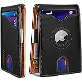 miyozi Airtag Wallet for Men,with Money Clip 11 Cards Slim Front Pocket Leather RFID Blocking Wallet with Gift Box