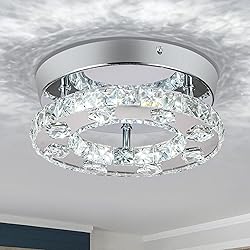HOPGGIE Mini Crystal Chandelier LED Ceiling Light