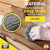 SOL 24pk Fine Steel Wool Pads Metal Scourer for Polishing Rust Paint Prep view 4