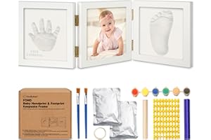 Baby Shower Gifts for Boys, Girls - Baby Hand and Footprint Kit, Newborn Handprint Kit, Keepsake Photo Frame, Nursery Picture