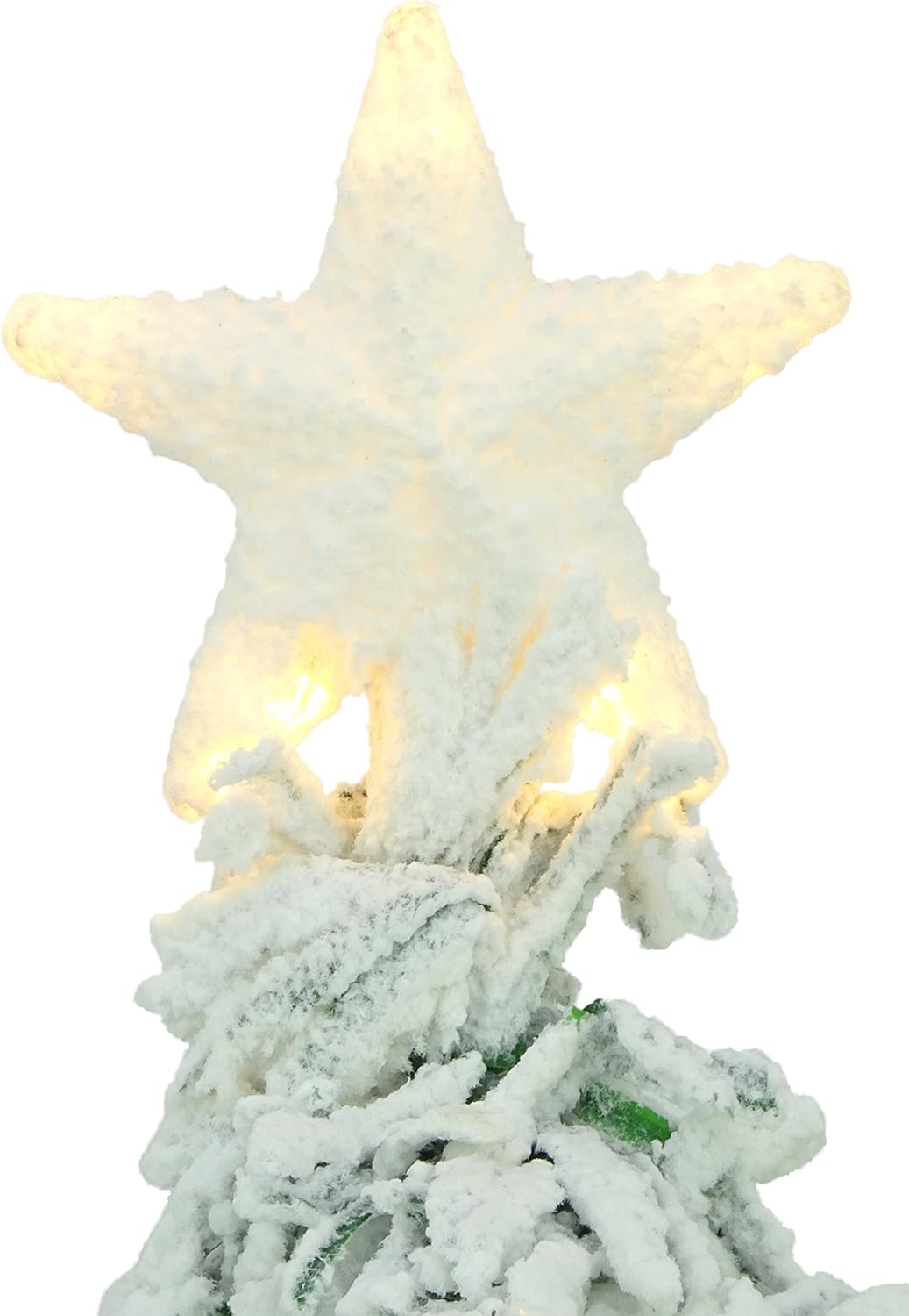 Christmas Concepts® 3ft (90cm) Pre Lit Snow Frosted Fibre Optic Pine Christmas Tree With Cones, Red Berries And LED Lights - Image 5