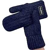 Beurlike Winter Mittens Gloves for Women Warm Fleece Lining Knit Thick Gloves for Cold Weather
