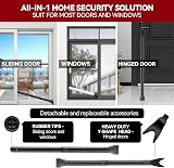 AceMining 2 Pack Security Bar for Door and Sliding Door Black view 2