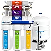 EXPRESS WATER UV Reverse Osmosis Water Filtration System – 11 Stage UV Water Filter with Faucet and Tank – Under Sink Water Filter with Alkaline Filter for added Essential Minerals 100 GDP