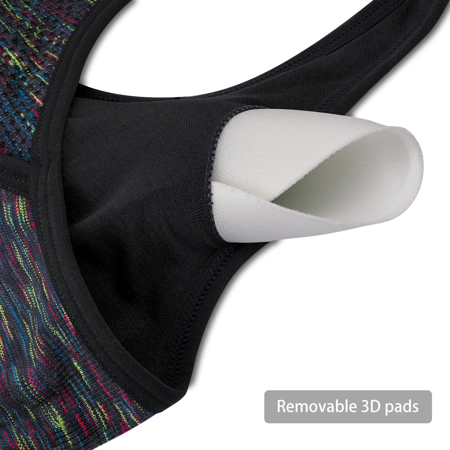 CARETOO Women Sports Bras Racerback Padded Seamless Medium Support Activewear