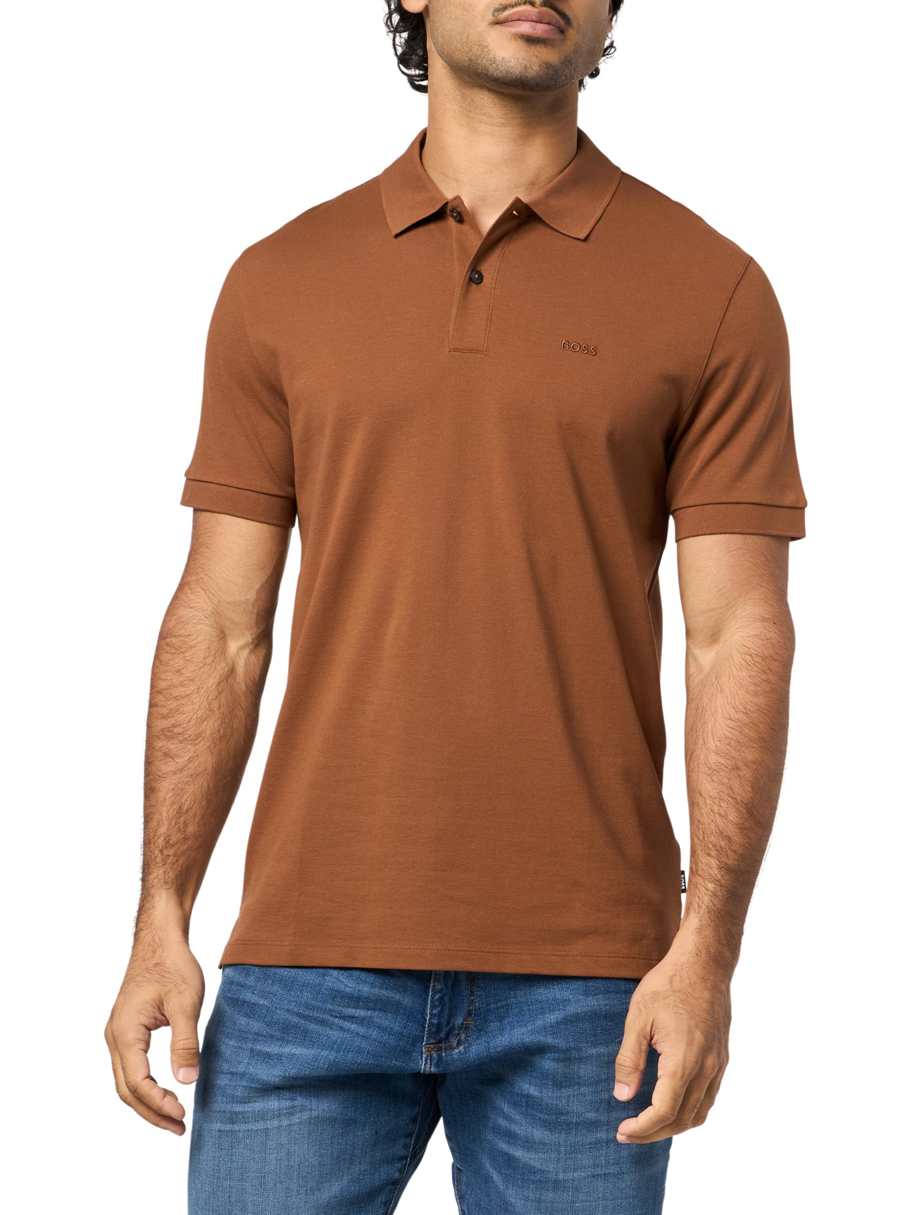 BOSS, Pallas Short Sleeve Polo Shirt, deep Sepia, L Image