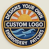 Custom Personalized Logo Embroidered Patches, Any Shape Iron On Sew On Hook and Loop Patch, Custom Image Text Logo Patches, Patch for Backpacks, Jacket, School, Team, Group