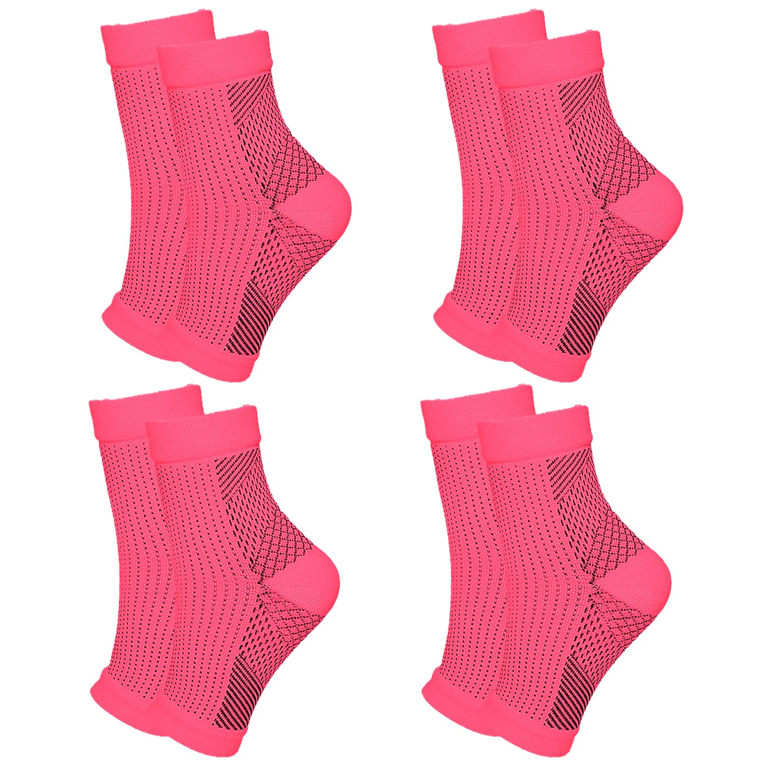 Home Holic 4 Pairs Ankle Support Neuropathy Compression Socks for Women Men Medical Plantar Fasciitis Socks Ankle Strap Brace Achilles Tendonitis Foot Support
