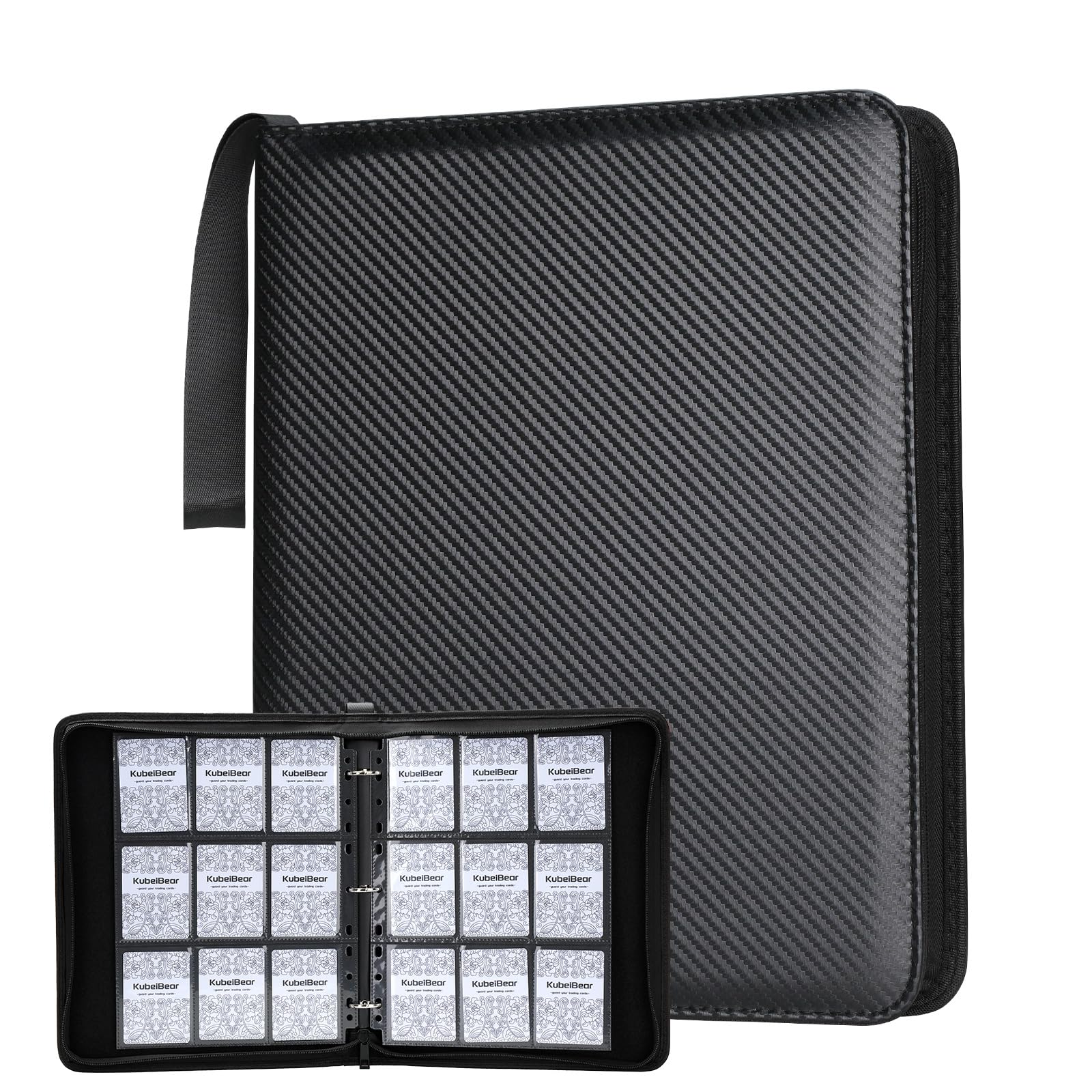Premium 9-Black Pocket Card Binder – 720 Collection Binder Folder Card Album Card Holder Fit for MTG Football Play Cards (Black, 9 Pocket)
