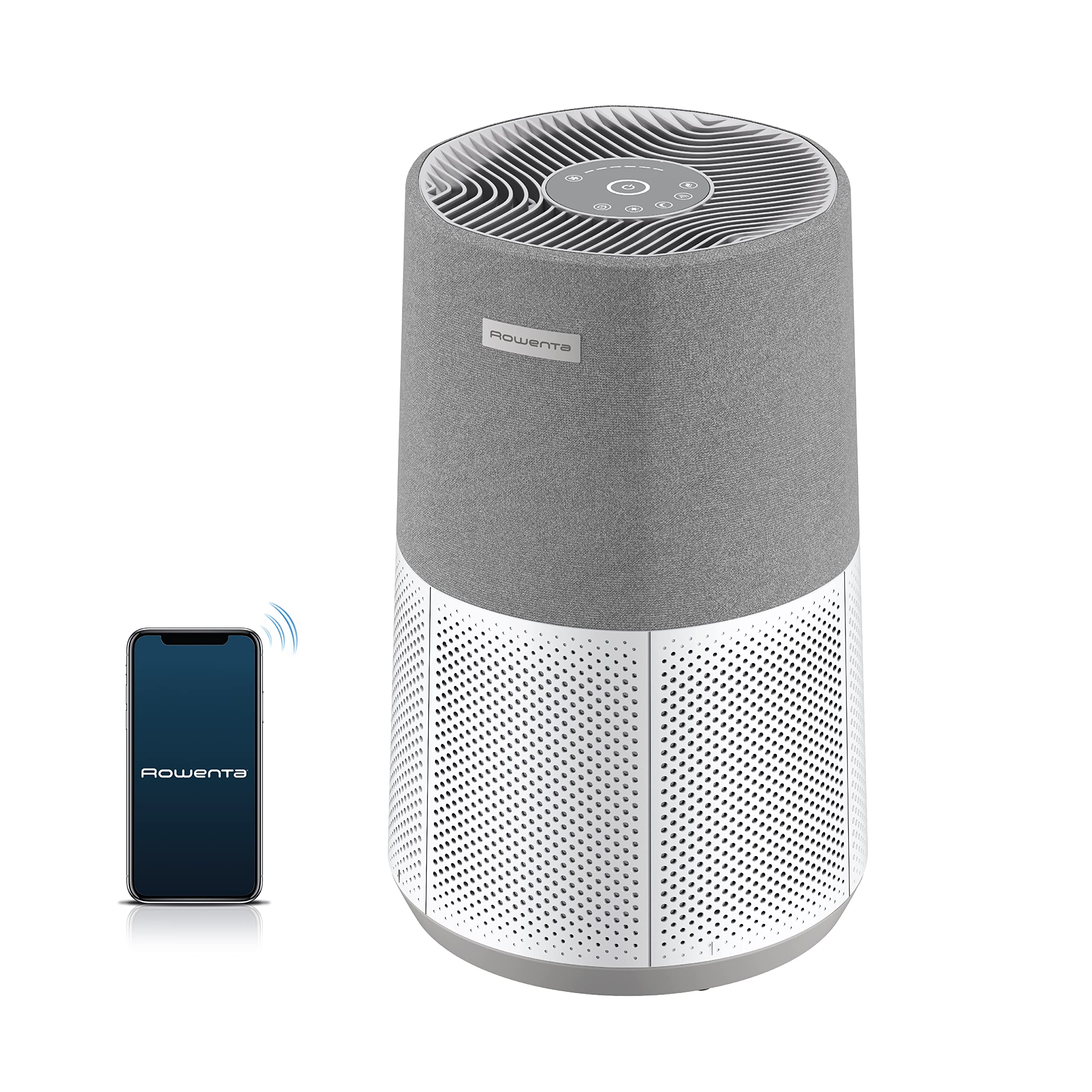 Rowenta Pure Air City Air Purifier 876 Square Foot Room Dust Pet Dander Smoke Mold Pollen Bacteria Virus Allergen, Odor Removal, for Home Office Nursery, HEPA Filter PU2840