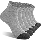 CS CELERSPORT 6 Pack Men's Ankle Socks with Cushion Athletic Running Socks