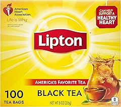 Lipton Tea Bags, Black Tea, Iced or Hot Tea, Can Support Heart Health, 100 Total Tea Bags