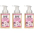 SoF Hydrating Foaming Hand Wash - With Organic Agave Nectar & Coconut Oil- Vegan & Non GMO- Free From Phthalates, Sulfates & Parabens- Cherry Blossom - 8 oz Bottle 3 Pack