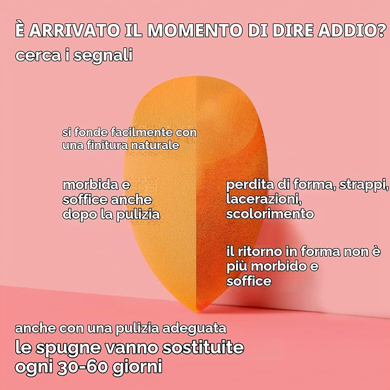 Miracle Complexion Makeup Sponge per fondotinta a copertura totale con custodia da viaggio (confezione e colore possono variare)