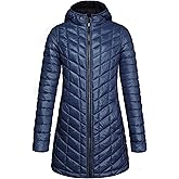 Outdoor Ventures Women's Maryan Hooded Ultra Lightweight Warm Thermolite Long Puffer Coat