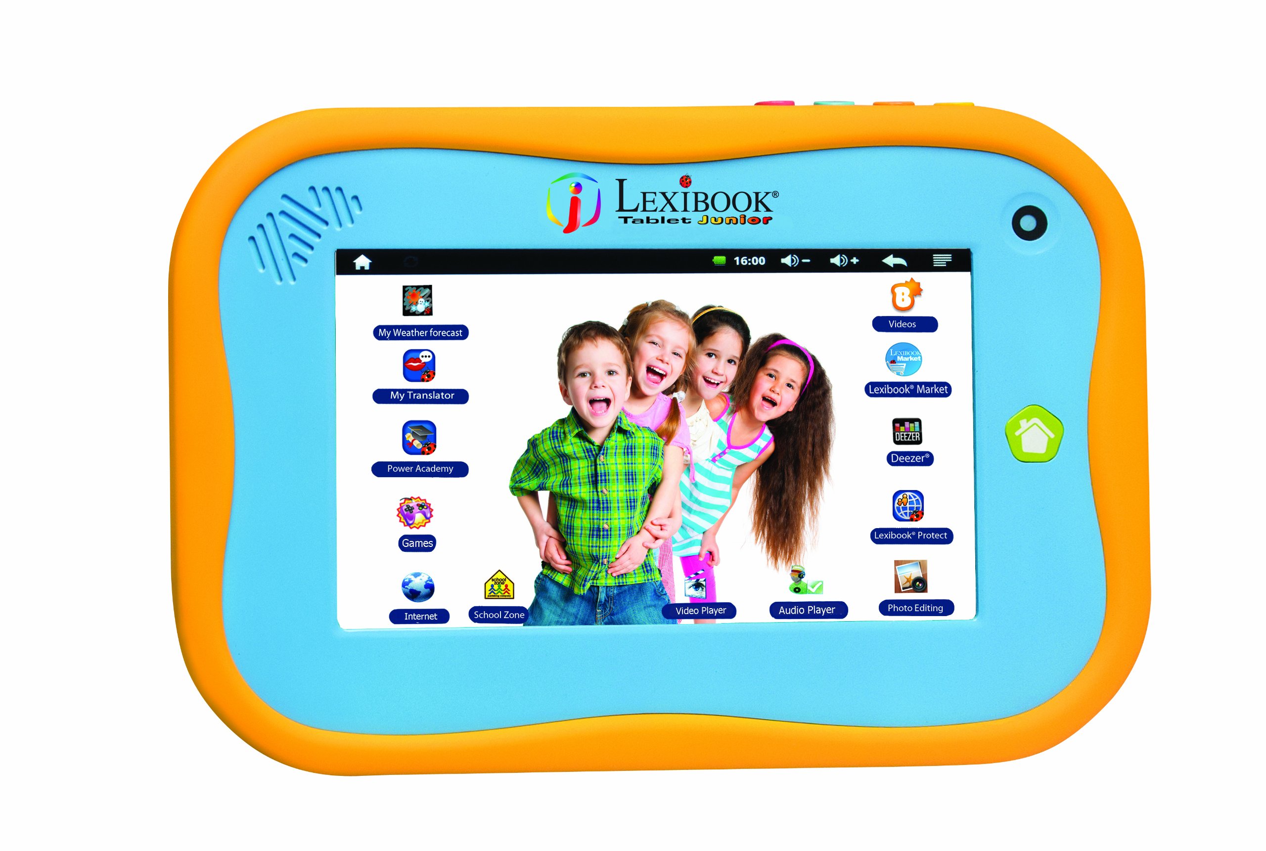 LEXIBOOK 7-Inch Tablet Junior In English Version with 2 x Protective Screen Sheets (English Version)