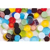Devardi Glass COE 90 Millefiori Hi-Def Premium Fire-Polished Blanks, 2 oz, Fusing, Mosaic