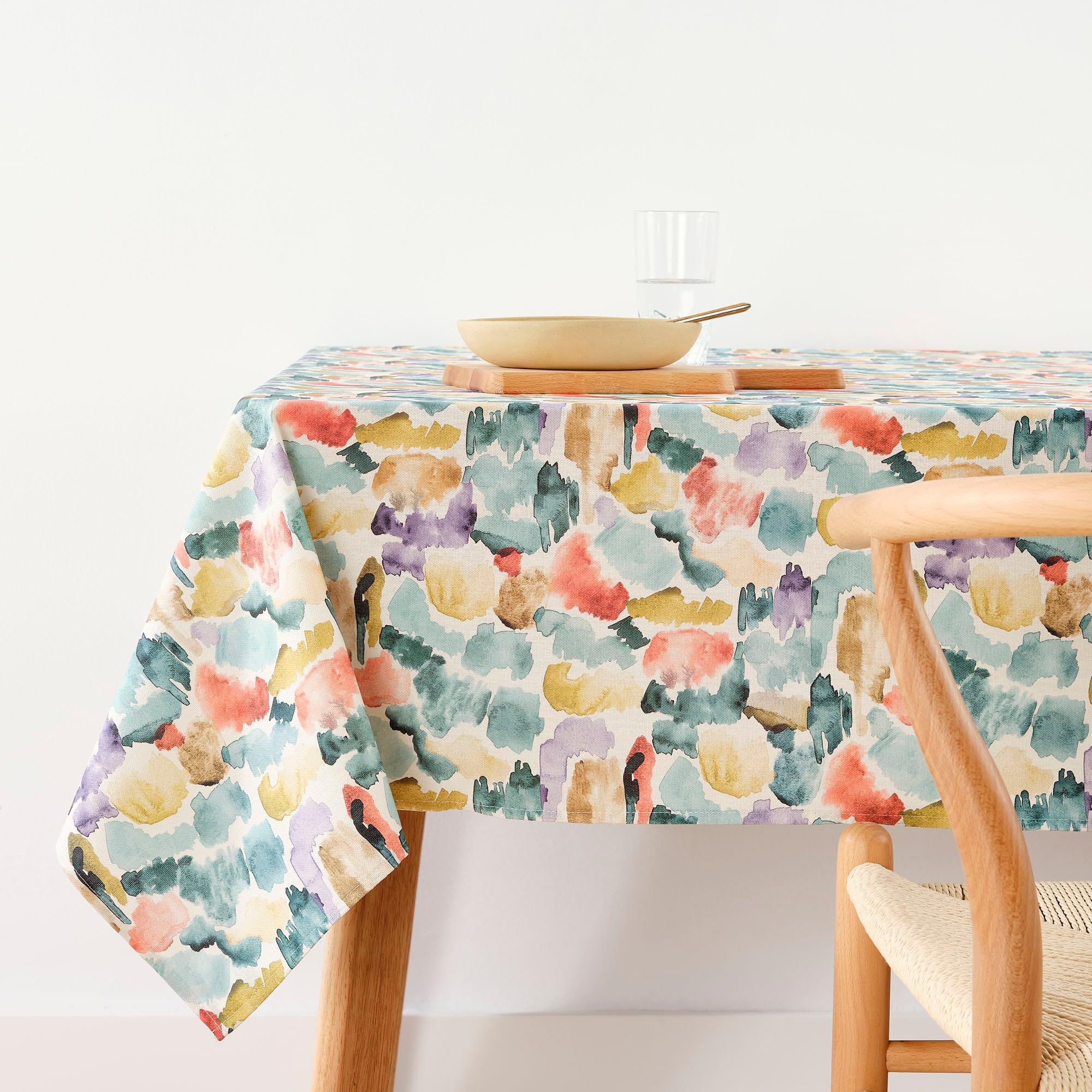 BELUM | Stain Resistant Tablecloth Size 300 x 140 cm - Extra Soft Touch Tablecloth Colour Multicolor - Tablecloth 100% Made in Spain Fabric 100% Organic Cotton - Tablecloth Model 0120-365