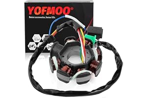 YOFMOO Magneto Stator AC Ignition Coil 8 Pole 5-wire Compatible with GY6 125cc 150cc 125 ATV Scooter Moped Go Kart Buggy Quad 4-stroke Pit Dirt Bike QMI152 QMI157 QMJ152 TaoTao Roketa Buyang Sunl