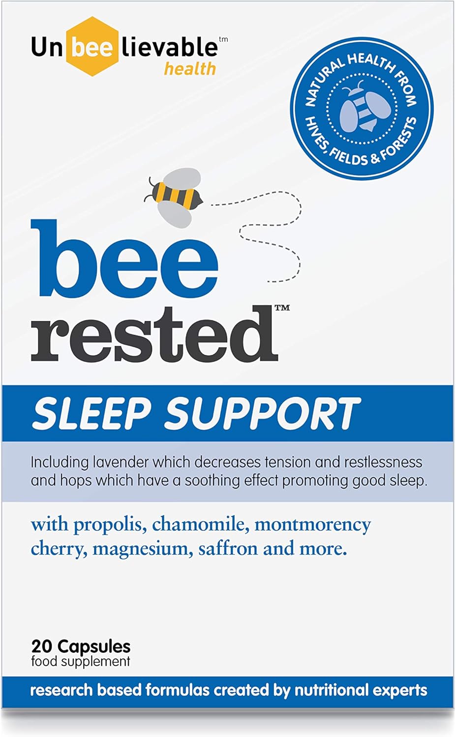 Unbeelievable Health Bee Rested Sleep Support Supplement, Created by Nutritional Experts - Image 4