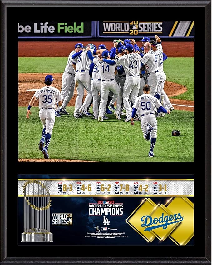 Los Angeles Dodgers 2020 MLB World Series Champions 12" x 15