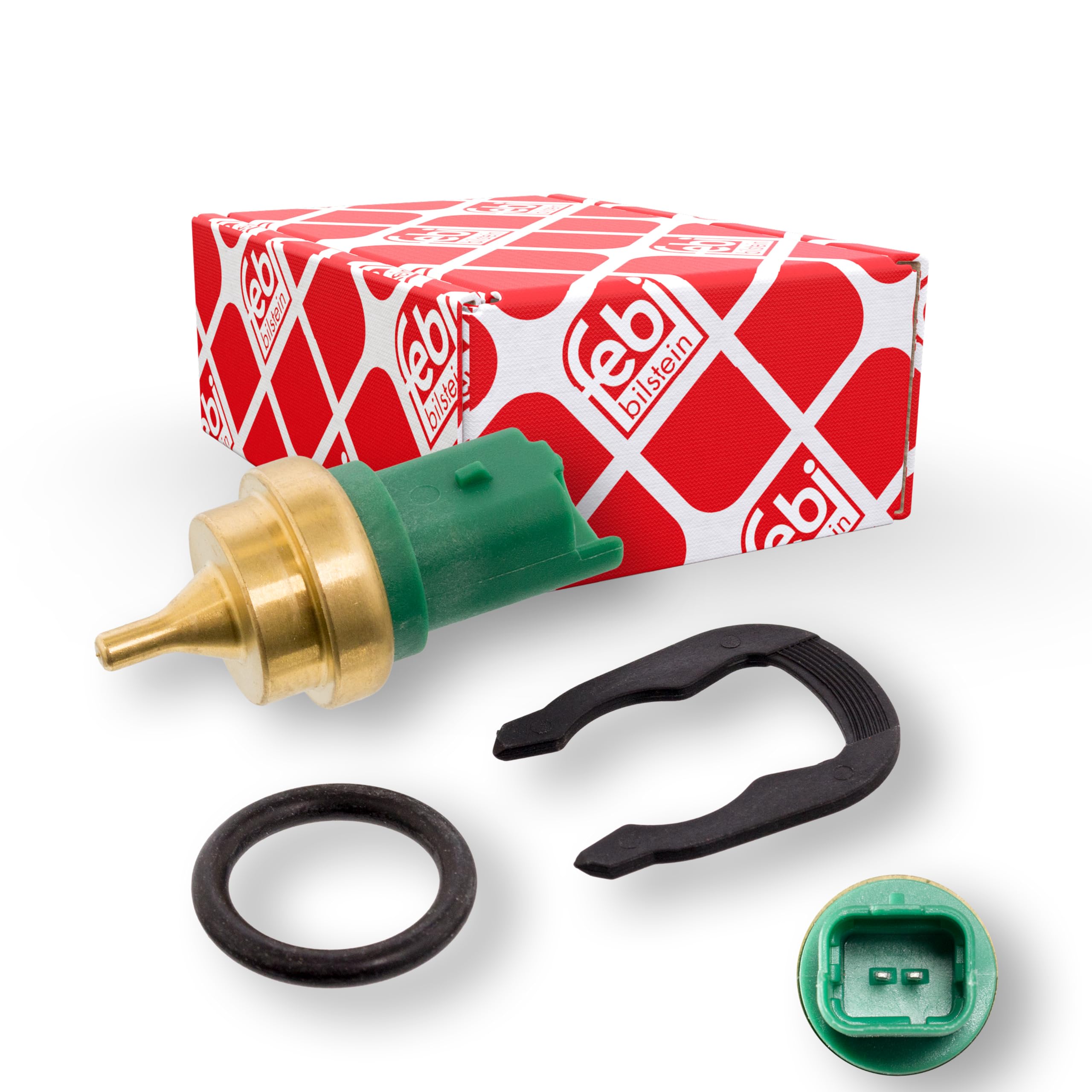 febi bilstein 37173 Coolant Temperature Sensor with seal and retaining spring, pack of one