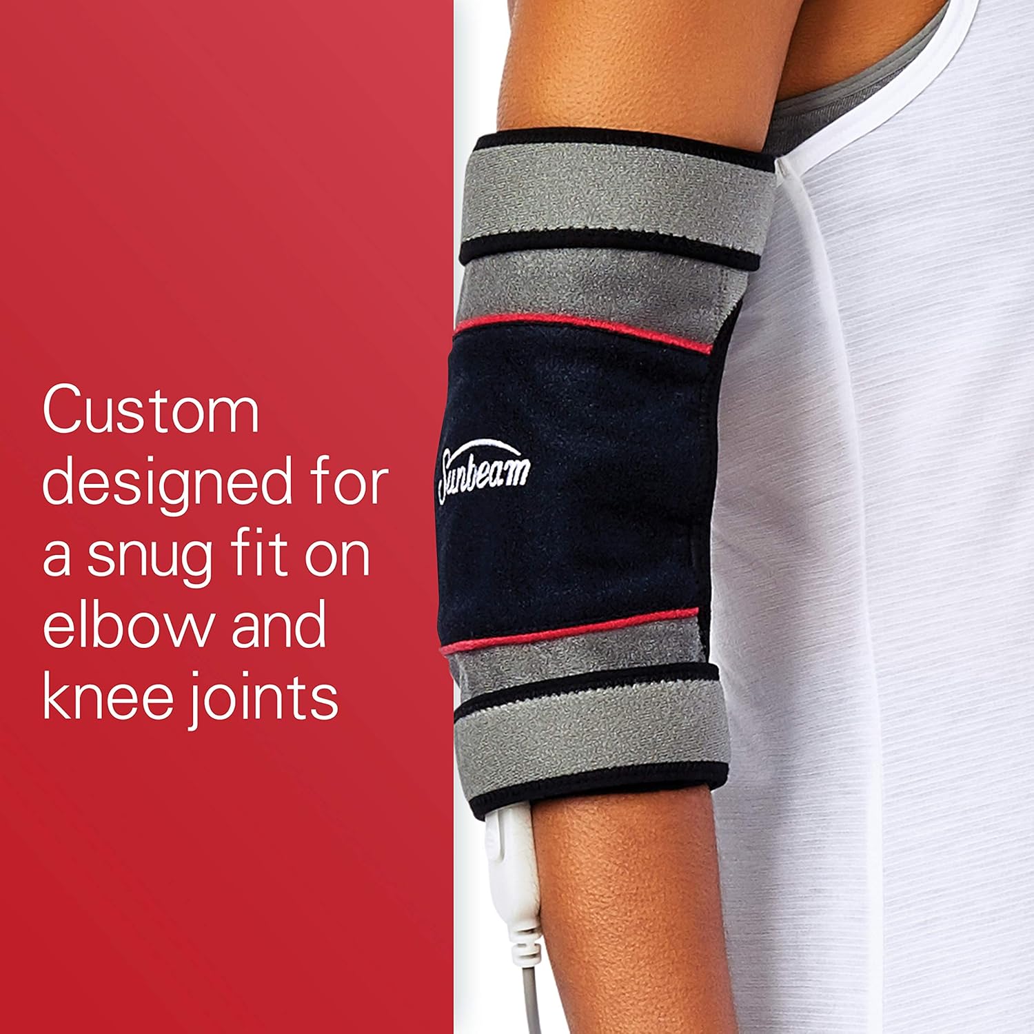 Sunbeam Flextemp Joint Wrap for Pain Relief Hot & Cold Therapy for Elbow or Knees Heating Pad With 3 Heat Settings & 2 Hour Auto-off: Health & Personal Care