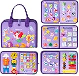 Hahaland Montessori Busy Board Purple Mermaid 21 in 1 Learning Toy 3+ Months view 9