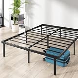 Zinus Caleb Double Bed Frame 4ft6 135x190 cm Steel Slat Support Black view 1