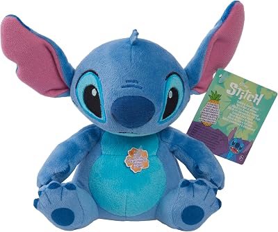 Petite Peluche parfumée Stitch de avec Effets sonores de 15 cm - Stitch, Figurines Bleues, Extra-terrestre, Jouets pour Enfants de 2 Ans et Plus par Just Play