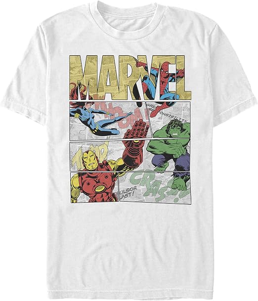 marvel comic strip t shirt